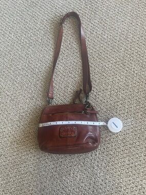 Spaghetti Western  Brown Leather Adjustable Crossbody Bag